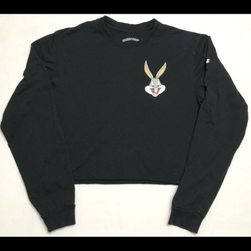 Looney tunes bugs bunny black crop top